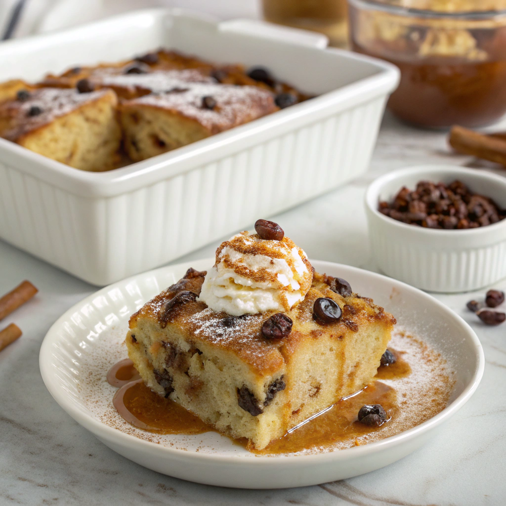 bread pudding with raisins